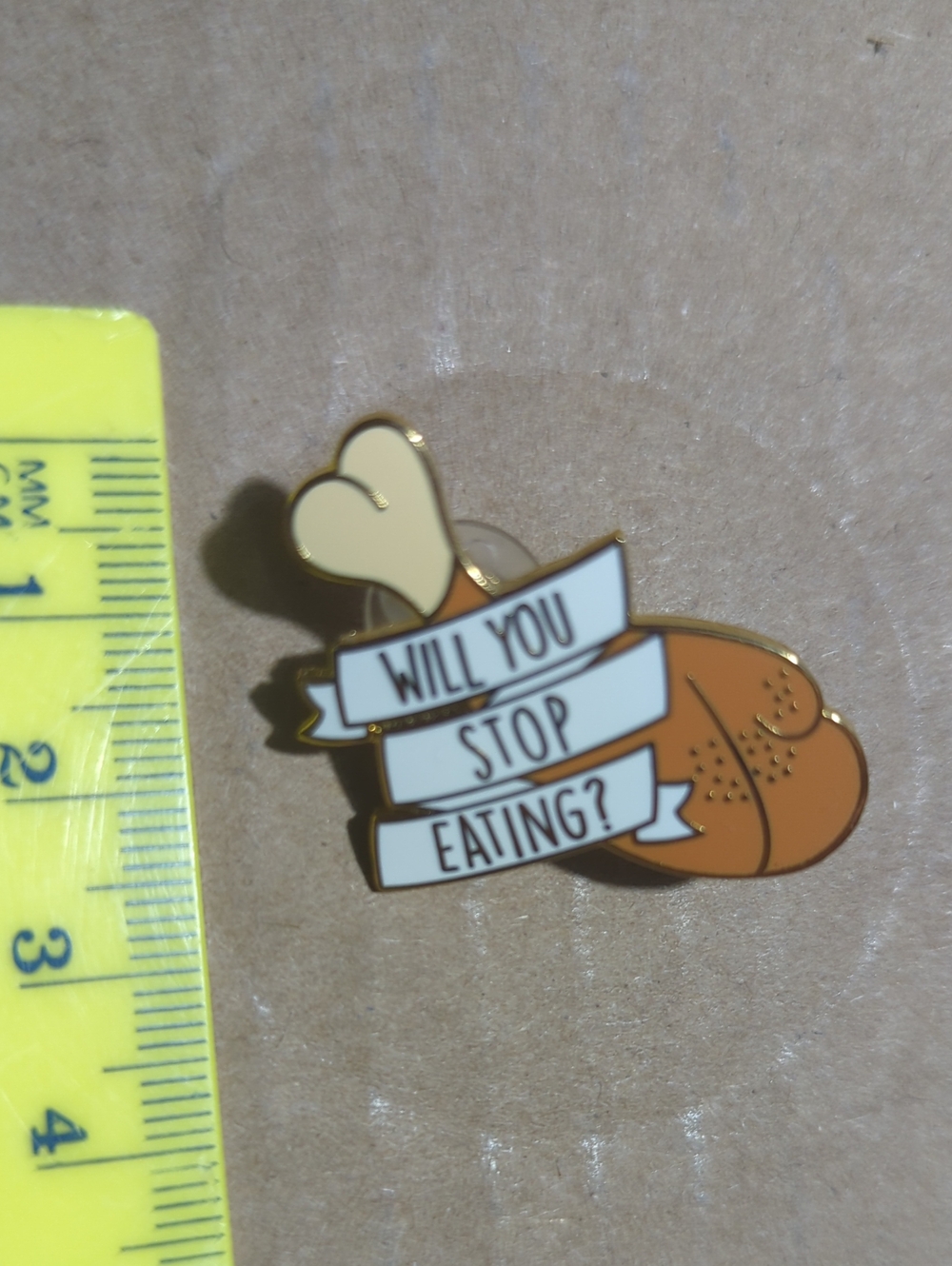 Will You Stop Eating? Enamel Pin Nimbus Designs